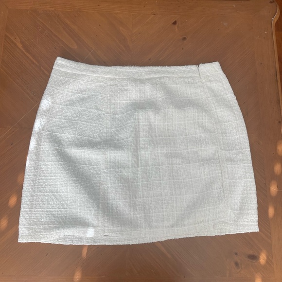 High Waist Plaid Pattern Tweed Bodycon Skirt - Picture 7 of 8